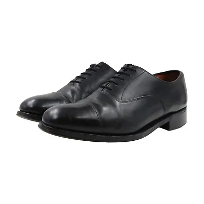 £34.95 • Buy Sanders Shoes Mens UK 8 L Black Leather Toe Cap Oxford Dress Smart Lace Wedding