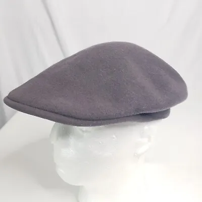 Vtg Kangol Newsboy Cabbie Hat Cap Leather Headband Gray • $29.99