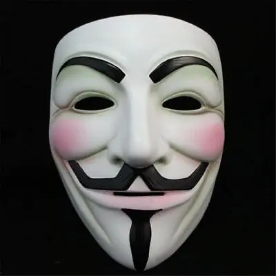 $7.79 • Buy Halloween V For Vendetta Mask Guy Fawkes Anonymous Hacker Unisex Cosplay Costume