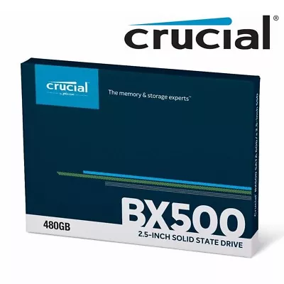 SSD 480GB Crucial BX500 Internal Solid State Drive Laptop 2.5  SATA III 540MB/s • $75.95