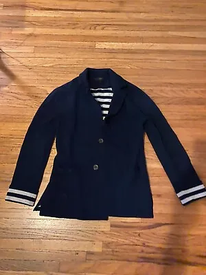 J. CREW Open Front Blazer Sweater Cardigan Navy Size Small Woman's • $30