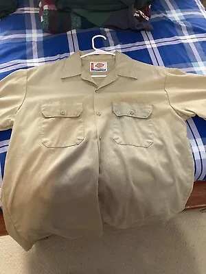 Vintage Dickies Khaki Work Shirt Size Large  • $20