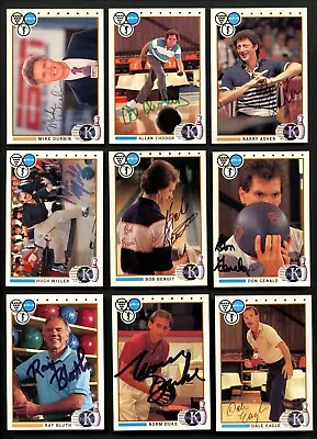 65 Signed Autographed 1990 Kingpins PBA Bowling Cards W/ Walter Ray Williams • $615.48