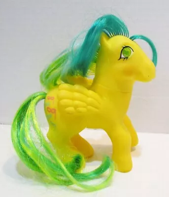 My Little Pony G1 Masquerade Yellow Pegasus Twinkle Eye Green Gem 1985 Hasbro  • $14.99