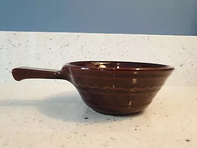 Marcrest Daisy Dot Brown Soup Chili Bowl Oven Proof Stoneware US Vintage Antique • $12.95