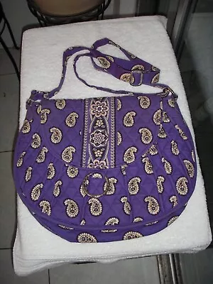 Vera Bradley Saddle Up Crossbody/Shoulder Bag Simply Violet Quilted Cotton EXCL • $32