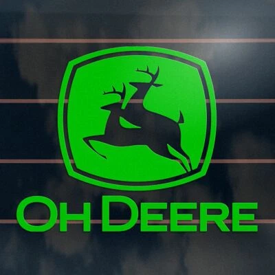 OH DEERE Sticker 130mm Bns Ute Truck Car Vinyl Decal • $6.50
