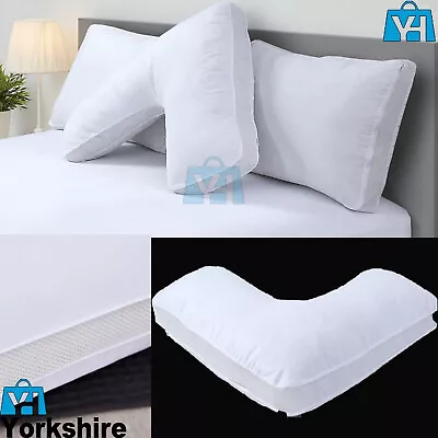 Airmax V Shaped Pillow Neck Support Air Mesh Sides Cooling Cushion Soft Leg Knee • £15.99