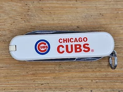 Victorinox 58mm Classic Chicago Cubs Rostfrei White KeyChain Knife Complete Nice • $5.50