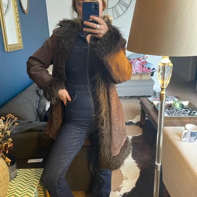 £30 • Buy Embroidered Afghan Coat With Faux Fur