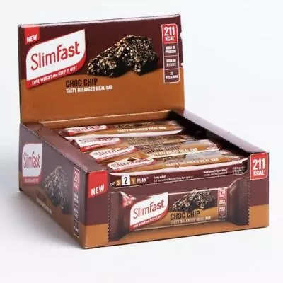 £29.99 • Buy Slim Fast Meal Bars - Choc Chip 12 X 60g 211Kcal, High Protein Meal Replacement