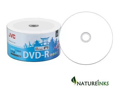 £109.99 • Buy 600 JVC Kenwood Inkjet White Printable Blank DVD-R 16x DVD Discs 4.7GB 120 Mins