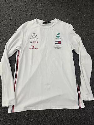 Mercedes AMG Petronas F1 Team Long Sleeve T-Shirt Men's White 2019 - XL • $24.85