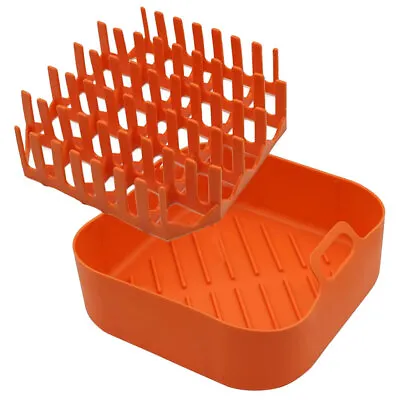 Silicone Bacon Tray Air Fryer Pot Microwave Cooker Lid Baking Lining • £19.54