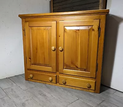 Vintage Rustic Country Farmhouse Pine Wood Dry Sink Cabinet Sideboard Shelf • $324