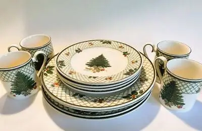 12 Pieces Mikasa Heritage Christmas Story Dishes Dinner Salad Plates Mugs • $139.99