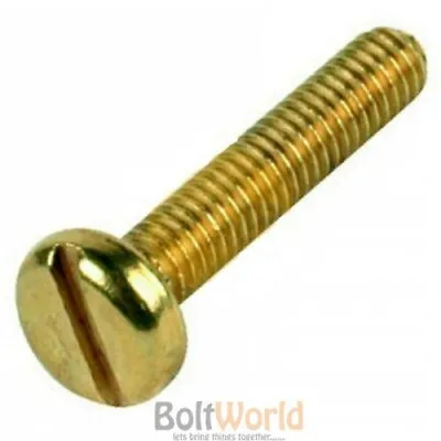 £3.51 • Buy M3 M4 M5 M6 A2 Solid Brass Slotted Machine Screws Metric Pan Head Bolts Din85