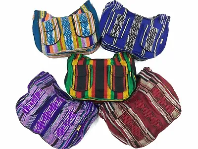 RASTA Double Front Pocket Bag Beach Hippie Baja Ethnic Handbag Made In Mexico  • $17.15