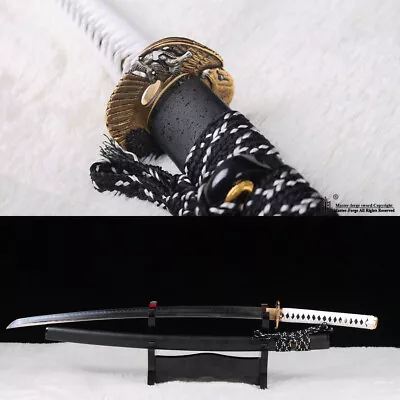 T10 Steel Clay Tempered Japanese Samurai Real Katana Samurai Sword Eagle Tsuba • $407.15