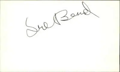 SUE BOND BENNY HILL Signed 3 X5  Index Card • $99