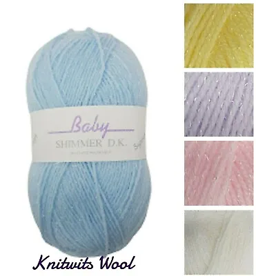 James C Brett Baby Shimmer DK Knitting Crochet Yarn 100g - 8 Colours • £2.25