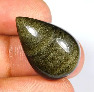 100% Natural Silver Obsidian Cabochon Hand-polished Loose Gemstone 31.ct Uz=295 • $12.19