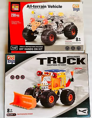 Bulldozer All Terrain Vehicle Metal Erector Learning Construction Toy Set Of 2 • $22.99