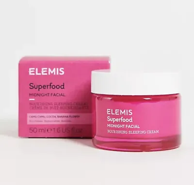 Elemis Superfood Midnight Facial Nourishing Sleeping Cream 50ml (Boxed) £44 • £24.99