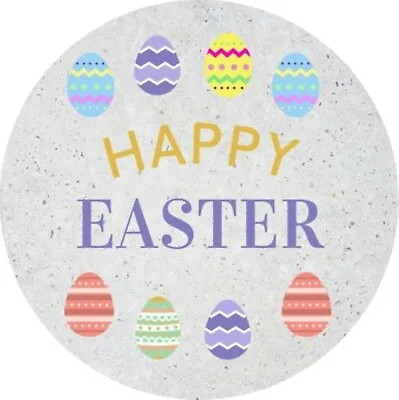 Happy Easter Matt Bunny Egg Rabbit Labels Party Bag Gift Craft Box Stickers • £2.29