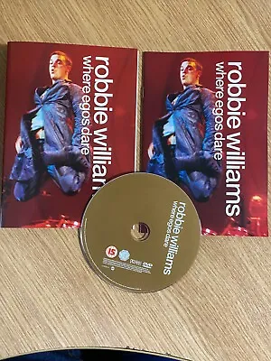 Robbie Williams: Where Egos Dare DVD 2000 Cert 15 Free P&P. No DVD Case • £2.19