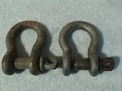 Shackles Two 3/4   Anchor Shackles With Screw One Pins Cevilla 5  High • $35.97