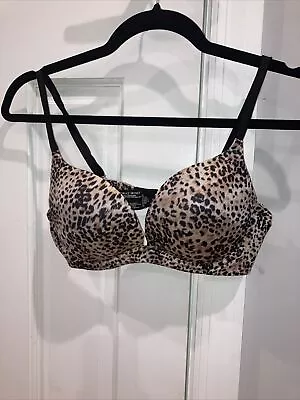 Victorias Secret Biofit Push Up Leopard Print Bra Sz 34C  • $30