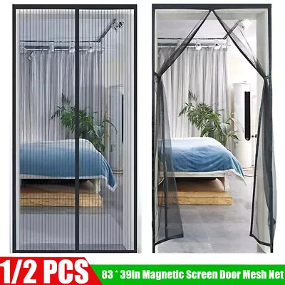 2PCS Mosquito Door Net Mesh Screen Bug Pet Patio Hand Free Magnetic Magic Closer • $8.74