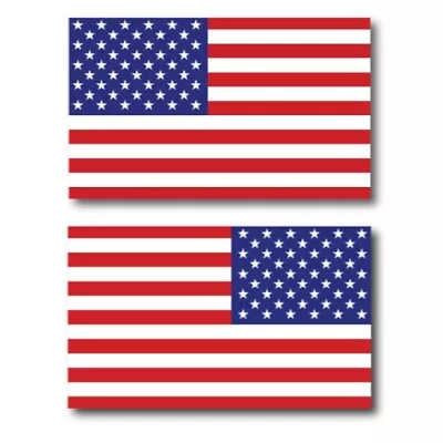 American Flag And Reversed American Flag Magnet Decals 3x5 Inches Opposing 2 PK • $9.99