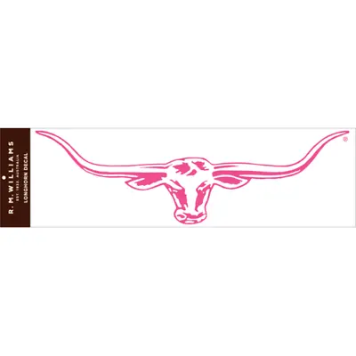 R.M.Williams Longhorm Car Sticker Decal Pink - STRMWPNK • $34.99