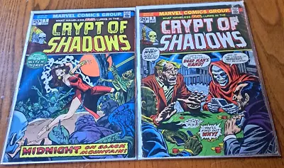 CRYPT OF SHADOWS  MARVEL COMICS HORROR LOT Missing 3 For SET  HIGH & LOW GRADES • $90