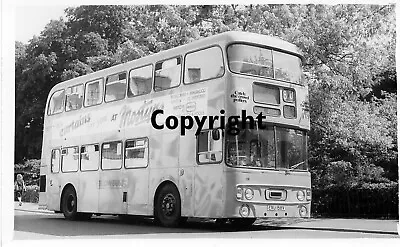 Bournemouth Yellow Buses ERU158V Leyland Fleetline B&W Bus Photo • £1.15