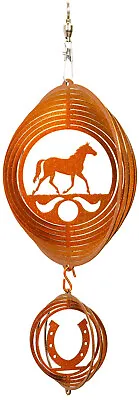 SWEN Products QUARTER HORSE CIRCLE Swirly Metal Wind Spinner • $28.95