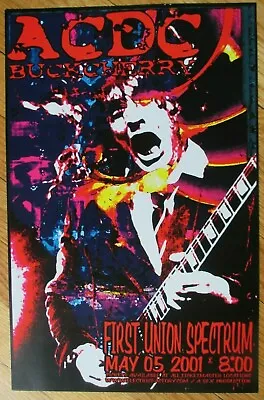 $14.99 • Buy AC/DC Concert Poster ORIGINAL May 5th, 2001 & Buckcherry Spectrum Philadelphia !