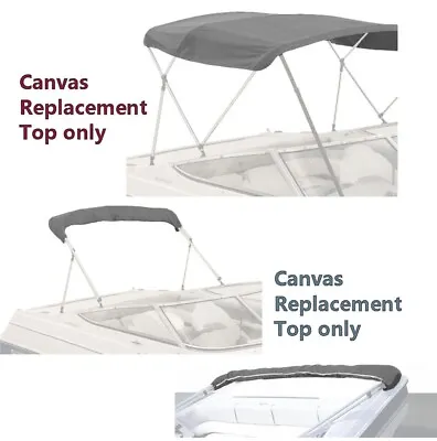 NEW 4 Bow Bimini Top Replacement Canvas Cover With Boot Without Frame Light Grey • $89.99