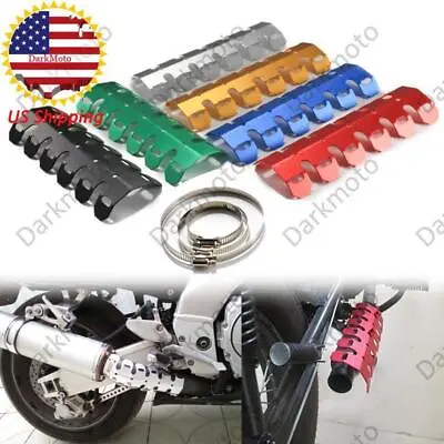 Exhaust Muffler Pipe Heat Shield Cover Heel Guard Dirt Bike Motorcycle Universal • $9.39