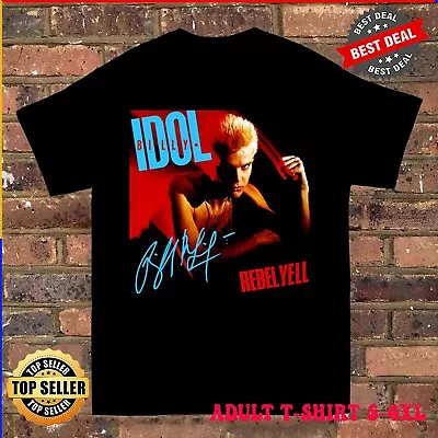 HOT Billy Idol Short Sleeve Cotton Unisex T-Shirt Billy Idol Tour Shirt All Size • $17.96