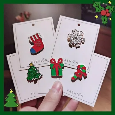 Cute Merry Christmas Xmas Tree Santa Claus Enamel Brooch Pin Party Jewelry Gift • $0.99