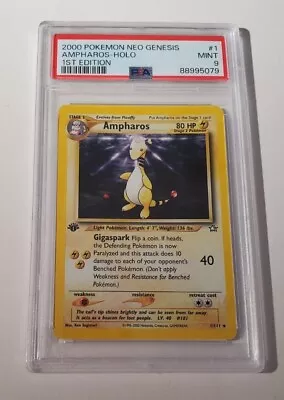 PSA 9 1st Edition Neo Genesis Ampharos Holo  1/111 Pokemon 2000 • $99.99