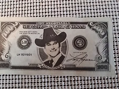 J.R. Ewing Dallas TV Show Larry Hagman 100 Dollar Fake Bill • £11.68