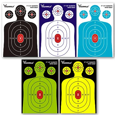 Highwild Shooting Range Silhouette Paper Target - 17X25 Inches (50 Pack) • $25.99