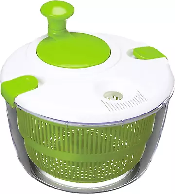 Salad Spinner 5L Vegetable Washer Dryer Drainer Strainer With Bowl & Colander • $25.44