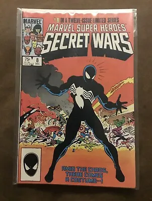 Marvel Superheroes Secret Wars #8 FIRST SPIDER-MAN BLACK COSTUME (VENOM) • £120