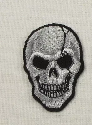 £2.10 • Buy  SMALL SKULL  Iron On Sew On Embroidered Patch Rock Biker Rockabilly