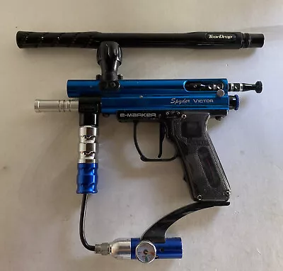 BLUE SPYDER ’VICTOR’ E-Marker Paint Ball Gun Teardrop BARREL • $69.99